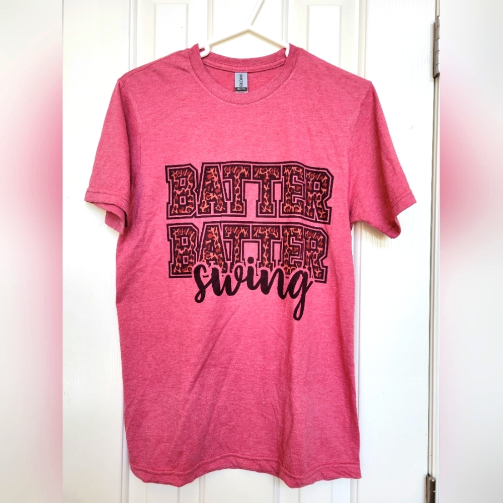 Baseball T-shirt Maroon Batter Batter Swing